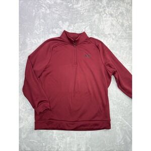 UNDER ARMOUR Maroon 1/2 Zip Loose Pullover Sweater men's Sz 2XL